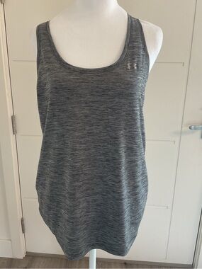 Under Armour Grey Melange Loose fit Heat Gear  Performance Tank